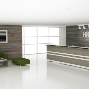 Escritorio Recepción Moderno Largo con Doble Cubierta - Hiqueva