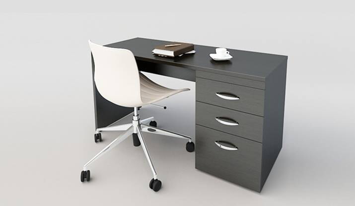 Escritorio Grapa con 2 Cajones Papeleros y 1 Archivero Muebles Modernos para Oficina Escritorio grapa con cajonera