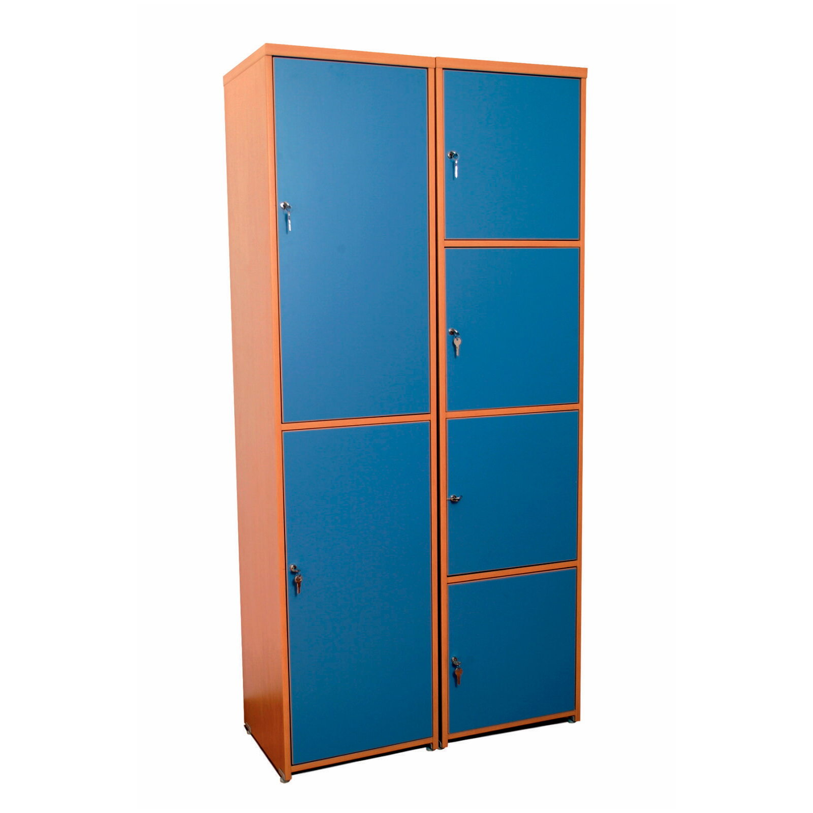 Lócker de 2 y 4 Puertas de Melamina de 16 mm con Chapa Muebles Modernos para Oficina Locker de 2 y 4 puertas