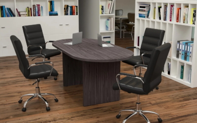 Mesa de juntas ovalada