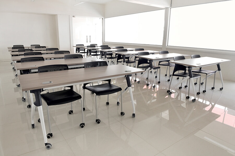 Mesas de Capacitación con Base Móvil y Cubierta de Melamina Muebles Modernos para Oficina Mesas de capacitacion moviles