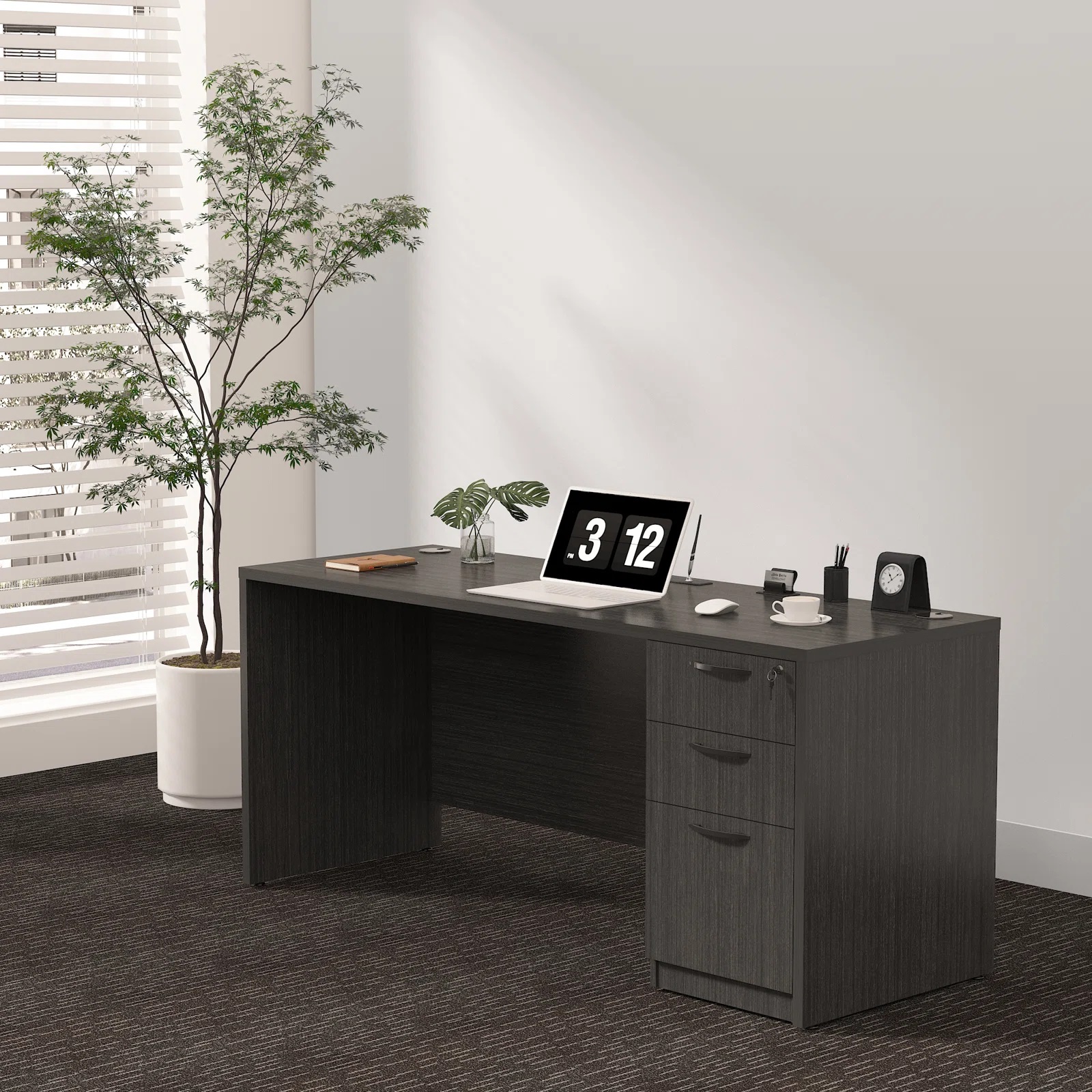 Escritorio Clasico Grapa con Cajonera Archivero Muebles Modernos para Oficina Escritorio Clasico Grapa con Cajonera Archivero
